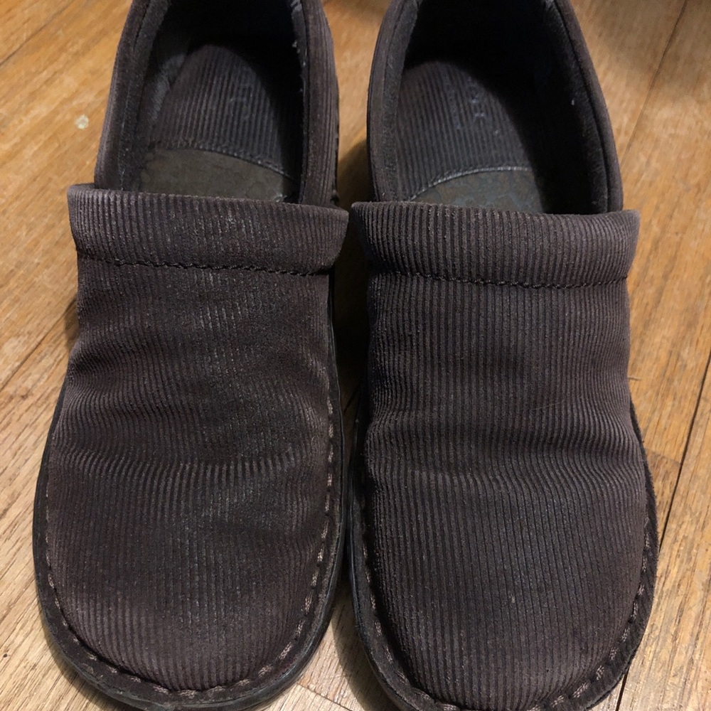 Born Dark Brown Corduroy Clogs SHOES Size 7M
